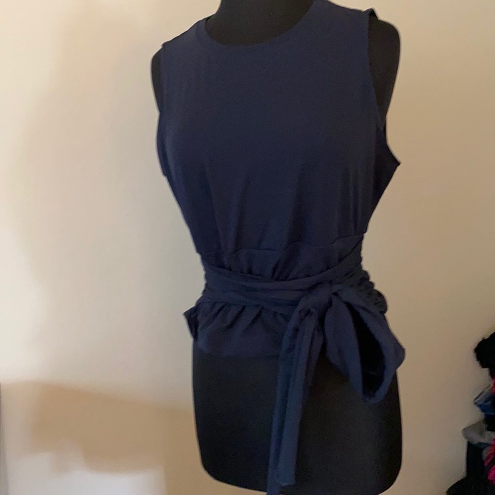 Navy Cinq a Sept sleeveless top